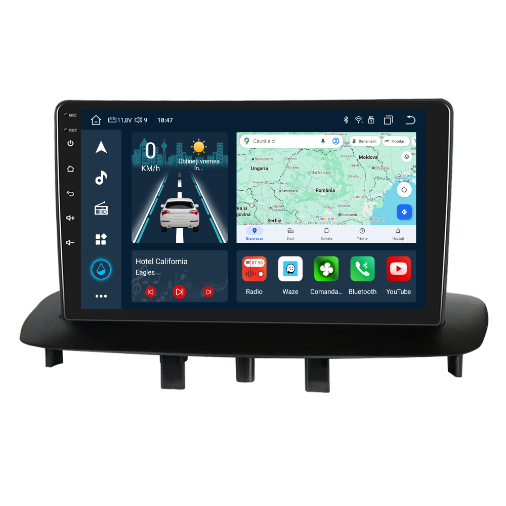Navigatie dedicata Renault Megane 3/Fluence (2009-2015) cu Android 14, 4 GB RAM 64 GB ROM, OCTA-CORE, Carplay si Android auto, Slot SIM 4G, ventilator de racire activ, ecran 9 inch HD