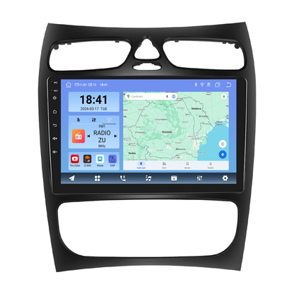 Navigatie dedicata Mercedes Benz C-Class/CLK (2002-2004) cu Android 14, 8 GB RAM 128 GB ROM, OCTA-CORE 2.0Mhz, Carplay si Android auto, Slot SIM 4G, ventilator de racire activ, ecran 9 inch HD