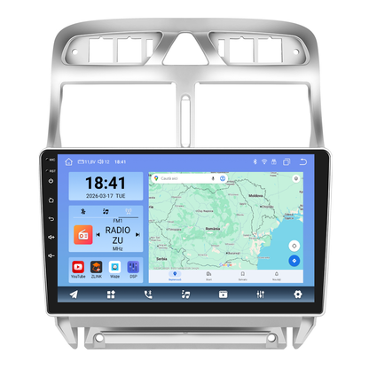 Navigatie dedicata Peugeot 307 (2007-2013)  Android 14, 8 GB RAM 128 GB ROM, OCTA-CORE 2.0Mhz, Carplay si Android auto, Slot SIM 4G, ventilator de racire activ, ecran 9 inch HD