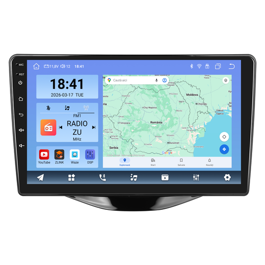 Navigatie dedicata Toyota Aygo 201|Citroen C1 2020|Peugeot 108 Android 14, 8 GB RAM 128 GB ROM, OCTA-CORE 2.0Mhz, Carplay si Android auto, Slot SIM 4G, ventilator de racire activ, ecran 9 inch HD