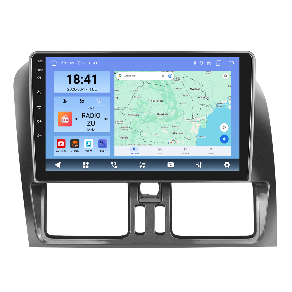 Navigatie dedicata VOLVO XC60 (2008-2013) Android 14, 8 GB RAM 128 GB ROM, OCTA-CORE 2.0Mhz, Carplay si Android auto, Slot SIM 4G, ventilator de racire activ, ecran 9 inch HD