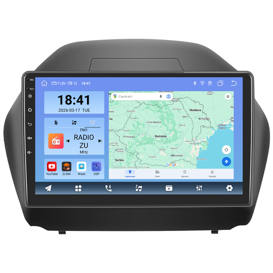 Navigatie dedicata Hyundai IX35 (2010-2015) Android 14, 8 GB RAM 128 GB ROM, OCTA-CORE 2.0Mhz, Carplay si Android auto, Slot SIM 4G, ventilator de racire activ, ecran 10.1 inch HD