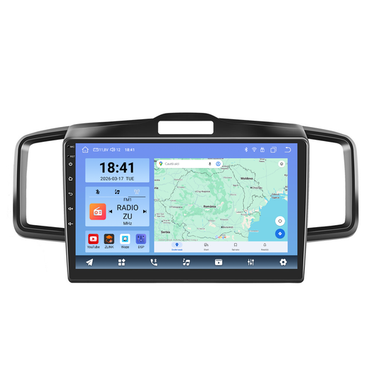 Navigatie dedicata Honda Feed (2008-2015) Android 14, 8 GB RAM 128 GB ROM, OCTA-CORE 2.0Mhz, Carplay si Android auto, Slot SIM 4G, ventilator de racire activ, ecran 10.1 inch HD
