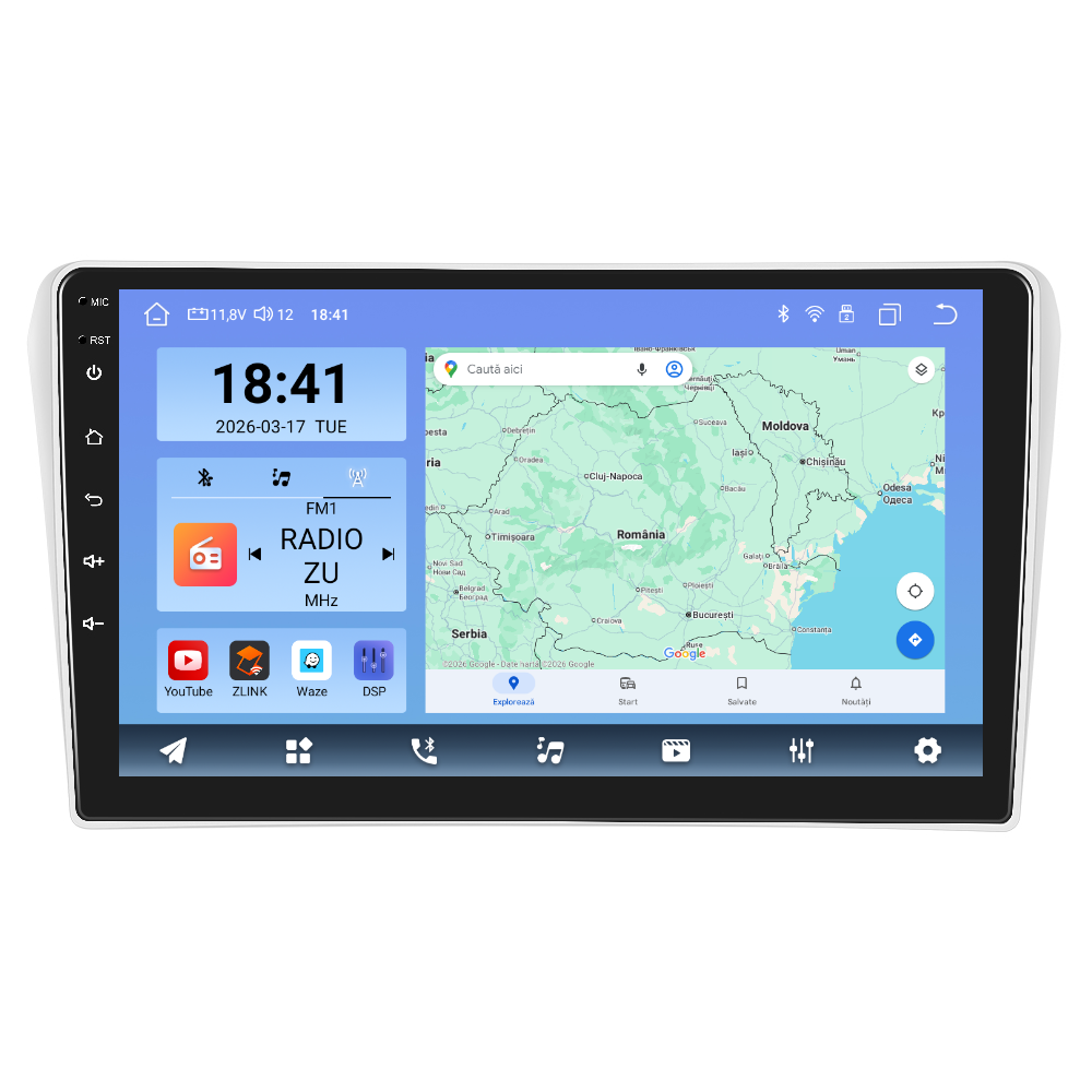 Navigatie dedicata Toyota Avensis (2002-2008) Android 14, 8 GB RAM 128 GB ROM, OCTA-CORE 2.0Mhz, Carplay si Android auto, Slot SIM 4G, ventilator de racire activ, ecran 9 inch HD
