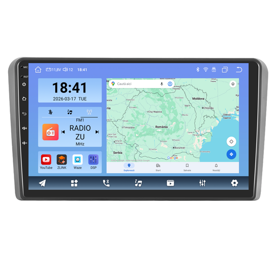 Navigatie dedicata Audi A3 (2008-2012) Android 14, 8 GB RAM 128 GB ROM, OCTA-CORE 2.0Mhz, Carplay si Android auto, Slot SIM 4G, ventilator de racire activ, ecran 9 inch HD