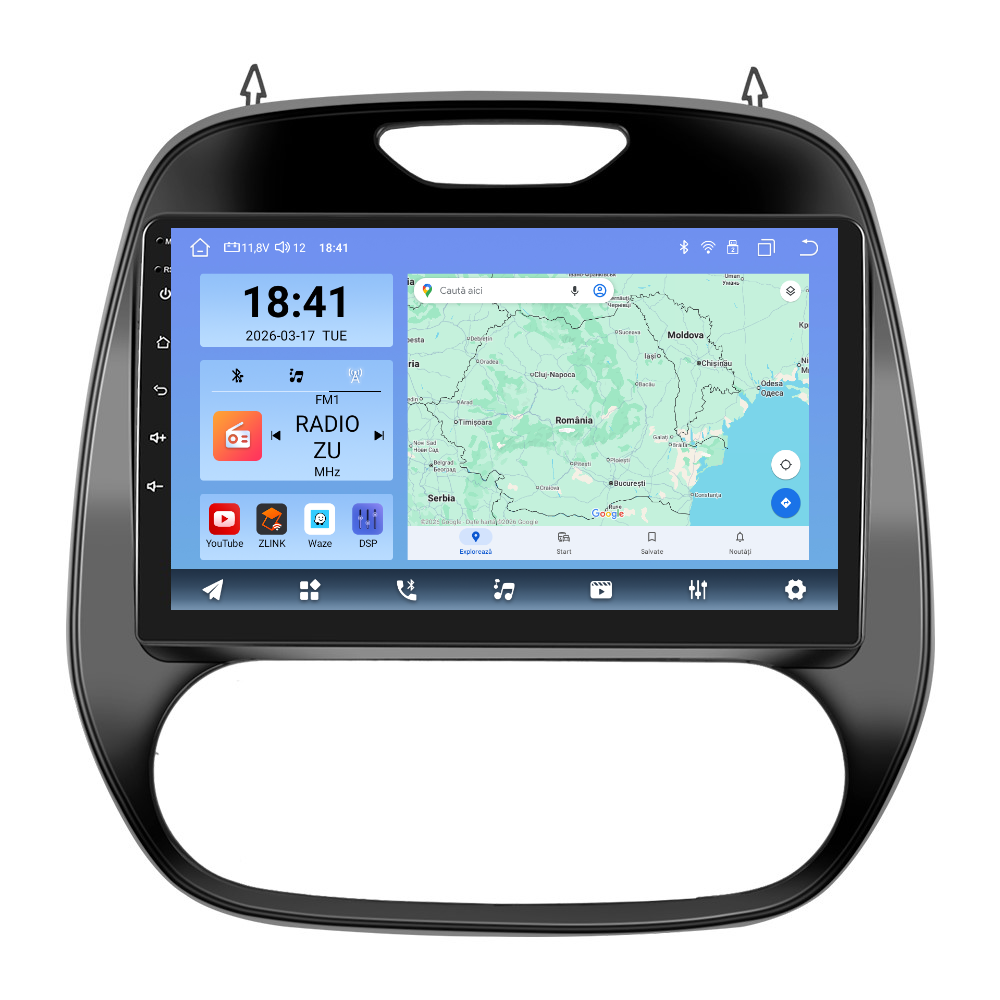 Navigatie dedicata Renault Captur (2015-2017) Android 14, 8 GB RAM 128 GB ROM, OCTA-CORE 2.0Mhz, Carplay si Android auto, Slot SIM 4G, ventilator de racire activ, ecran 9 inch HD
