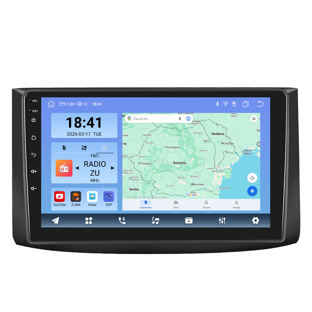 Navigatie dedicata Chevrolet Aveo (2006-2010) Android 14, 8 GB RAM 128 GB ROM, OCTA-CORE 2.0Mhz, Carplay si Android auto, Slot SIM 4G, ventilator de racire activ, ecran 9 inch HD