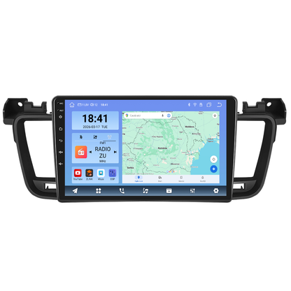 Navigatie dedicata Peugeot 508 (2011-2018)  Android 14, 8 GB RAM 128 GB ROM, OCTA-CORE 2.0Mhz, Carplay si Android auto, Slot SIM 4G, ventilator de racire activ, ecran 9 inch HD