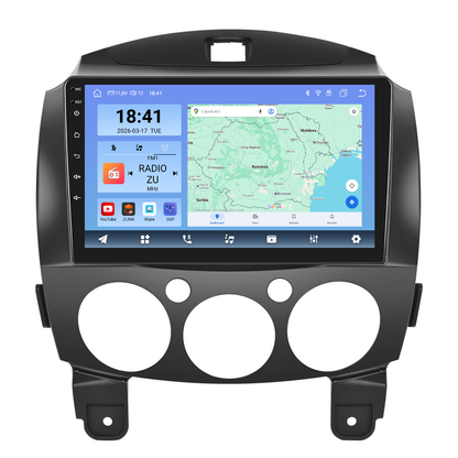 Navigatie dedicata Mazda 2 (2007-2014) Android 14, 8 GB RAM 128 GB ROM, OCTA-CORE 2.0Mhz, Carplay si Android auto, Slot SIM 4G, ventilator de racire activ, ecran 9 inch HD