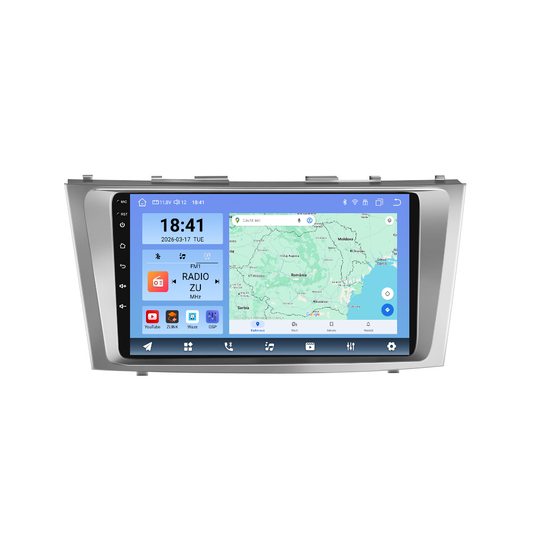 Navigatie dedicata Toyota Camry (2006-2011)  Android 14, 8 GB RAM 128 GB ROM, OCTA-CORE 2.0Mhz, Carplay si Android auto, Slot SIM 4G, ventilator de racire activ, ecran 9 inch HD