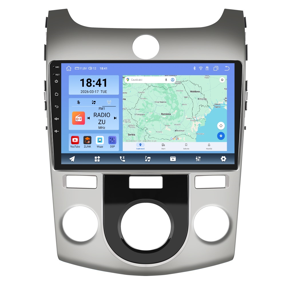 Navigatie dedicata KIA Forte (2009-2017) Android 14, 8 GB RAM 128 GB ROM, OCTA-CORE 2.0Mhz, Carplay si Android auto, Slot SIM 4G, ventilator de racire activ, ecran 9 inch HD