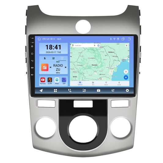 Navigatie dedicata KIA Forte (2009-2017) Android 14, 8 GB RAM 128 GB ROM, OCTA-CORE 2.0Mhz, Carplay si Android auto, Slot SIM 4G, ventilator de racire activ, ecran 9 inch HD