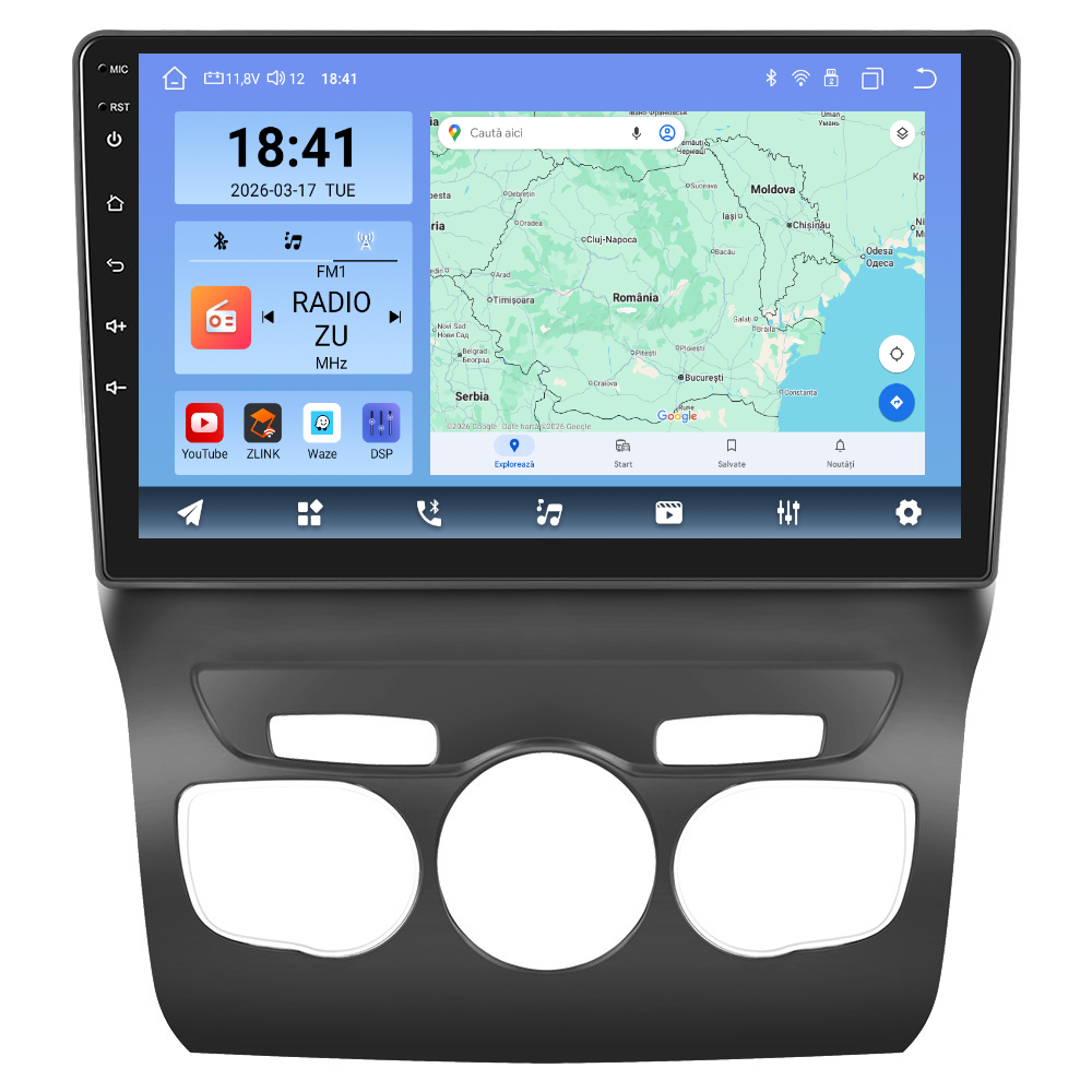 Navigatie dedicata Citroen C4L (2013-2016) Android 14, 8 GB RAM 128 GB ROM, OCTA-CORE 2.0Mhz, Carplay si Android auto, Slot SIM 4G, ventilator de racire activ, ecran 10.1 inch HD