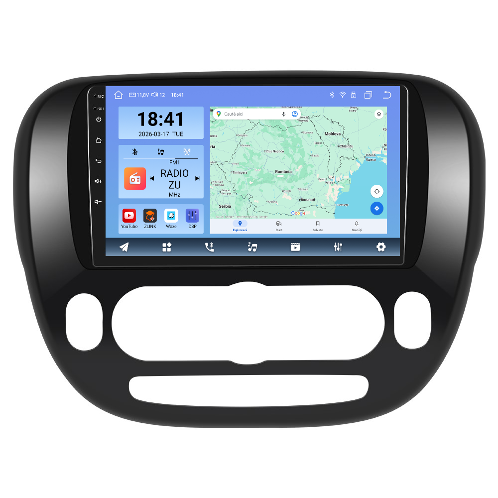 Navigatie dedicata KIA Soul (2014) Android 14, 8 GB RAM 128 GB ROM, OCTA-CORE 2.0Mhz, Carplay si Android auto, Slot SIM 4G, ventilator de racire activ, ecran 9 inch HD