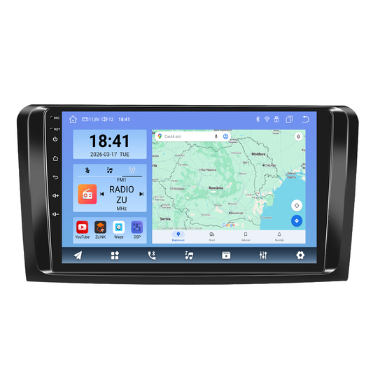Navigatie dedicata Mercedes-Benz ML (2005-2011)  Android 14, 8 GB RAM 128 GB ROM, OCTA-CORE 2.0Mhz, Carplay si Android auto, Slot SIM 4G, ventilator de racire activ, ecran 9 inch HD