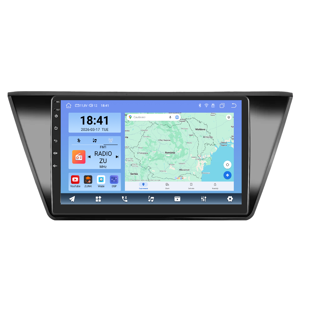 Navigatie dedicata Volkswagen Touran (2016) Android 14, 8 GB RAM 128 GB ROM, OCTA-CORE 2.0Mhz, Carplay si Android auto, Slot SIM 4G, ventilator de racire activ, ecran 10.1 inch HD