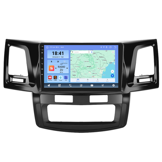 Navigatie dedicata Toyota HILUX (2005-2014)  Android 14, 8 GB RAM 128 GB ROM, OCTA-CORE 2.0Mhz, Carplay si Android auto, Slot SIM 4G, ventilator de racire activ, ecran 9 inch HD