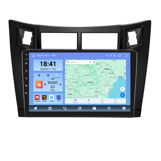 Navigatie dedicata Toyota Yaris (2008-2011) Android 14, 8 GB RAM 128 GB ROM, OCTA-CORE 2.0Mhz, Carplay si Android auto, Slot SIM 4G, ventilator de racire activ, ecran 9 inch HD
