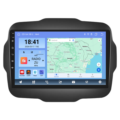 Navigatie dedicata Jeep Renegade (2016-2020)  Android 14, 8 GB RAM 128 GB ROM, OCTA-CORE 2.0Mhz, Carplay si Android auto, Slot SIM 4G, ventilator de racire activ, ecran 9 inch HD