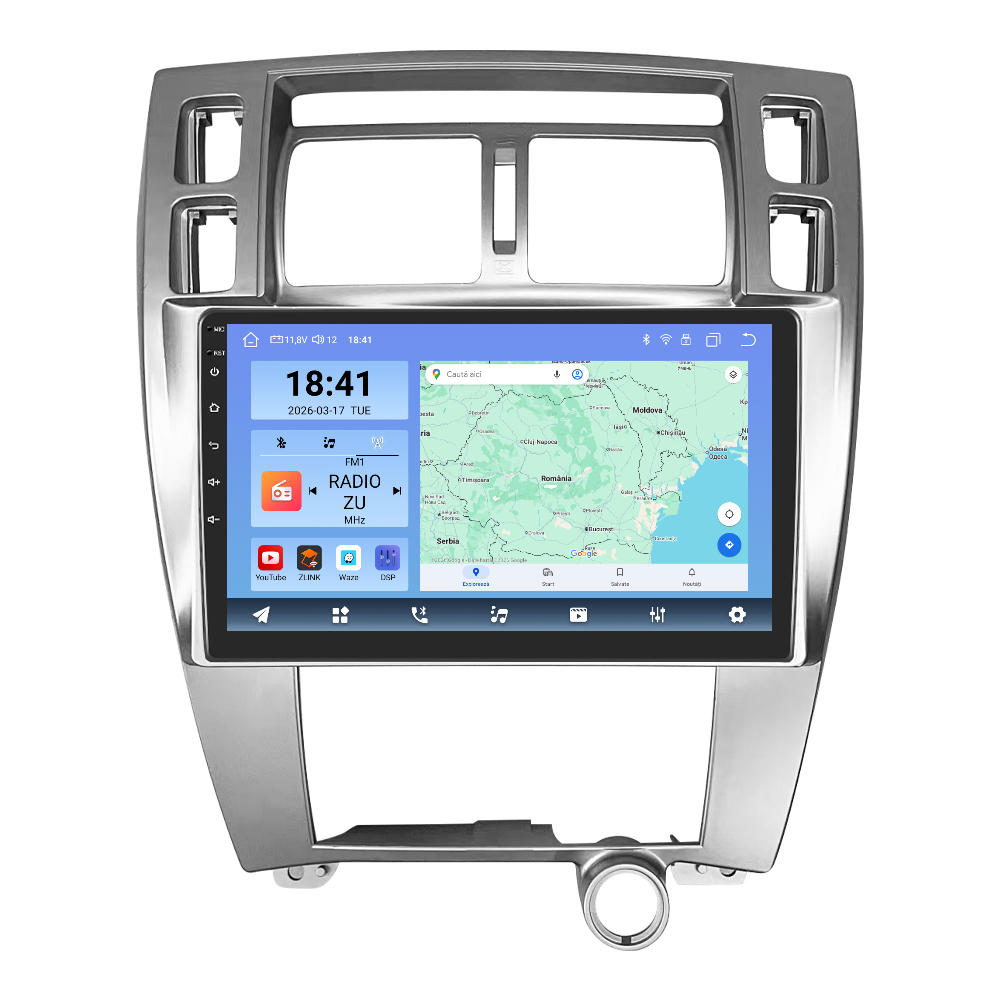 Navigatie dedicata Hyundai Tucson (2006-2013) Android 14, 8 GB RAM 128 GB ROM, OCTA-CORE 2.0Mhz, Carplay si Android auto, Slot SIM 4G, ventilator de racire activ, ecran 10.1 inch HD