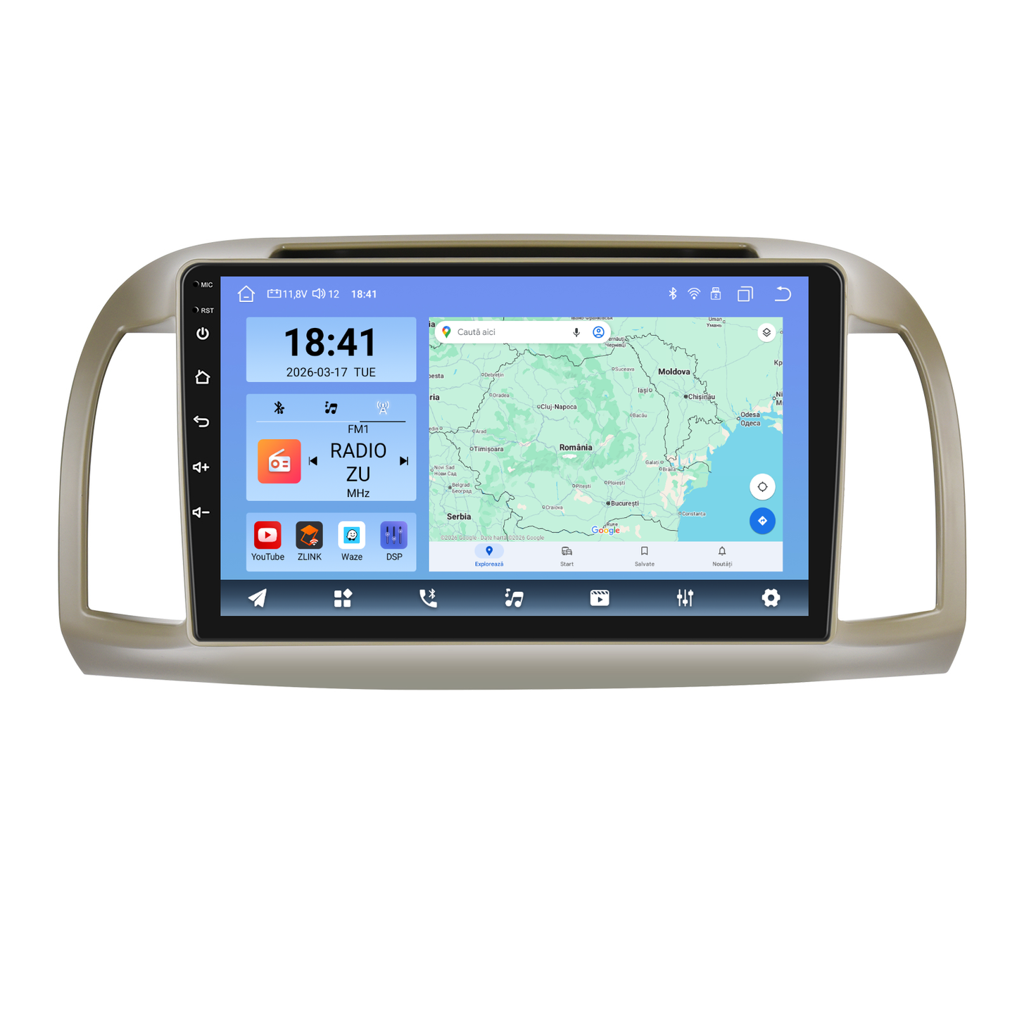 Navigatie dedicata Nissan March (2002-2010) Android 14, 8 GB RAM 128 GB ROM, OCTA-CORE 2.0Mhz, Carplay si Android auto, Slot SIM 4G, ventilator de racire activ, ecran 9 inch HD