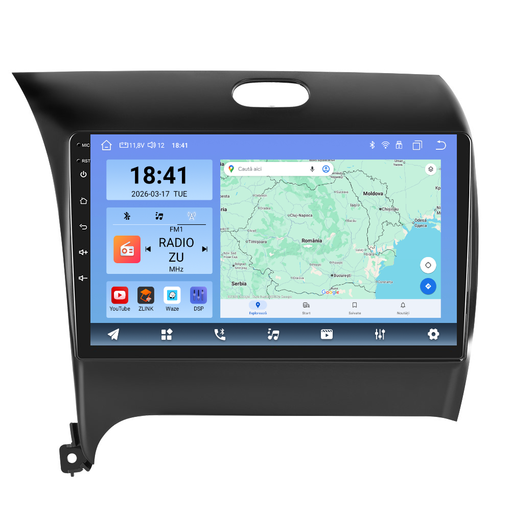 Navigatie dedicata Kia Cerato K3 (2013-2016) Android 14, 8 GB RAM 128 GB ROM, OCTA-CORE 2.0Mhz, Carplay si Android auto, Slot SIM 4G, ventilator de racire activ, ecran 9 inch HD