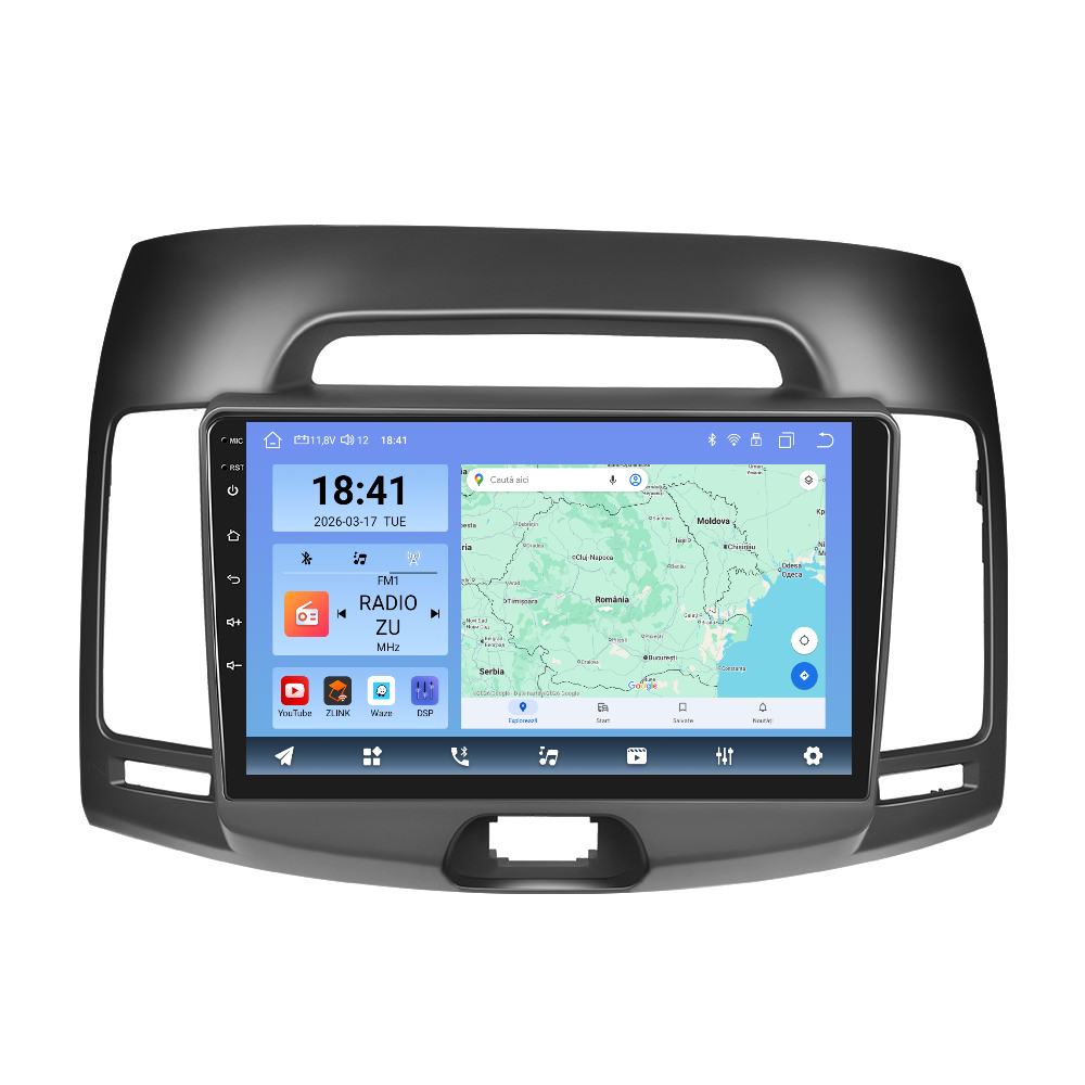 Navigatie dedicata Hyundai Elantra (2007-2010) Android 14, 8 GB RAM 128 GB ROM, OCTA-CORE 2.0Mhz, Carplay si Android auto, Slot SIM 4G, ventilator de racire activ, ecran 9 inch HD