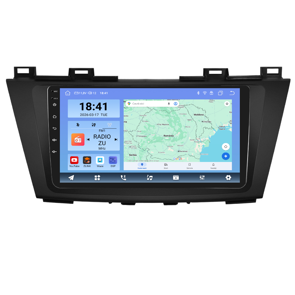 Navigatie dedicata Mazda 5 (2011-2013) Android 14, 8 GB RAM 128 GB ROM, OCTA-CORE 2.0Mhz, Carplay si Android auto, Slot SIM 4G, ventilator de racire activ, ecran 9 inch HD