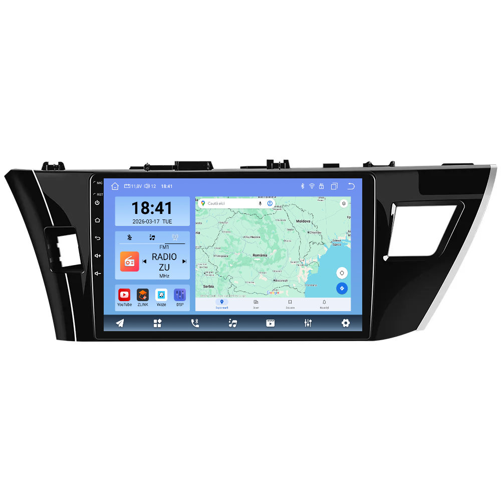 Navigatie dedicata Toyota Corolla (2013-2017) Android 14, 8 GB RAM 128 GB ROM, OCTA-CORE 2.0Mhz, Carplay si Android auto, Slot SIM 4G, ventilator de racire activ, ecran 10.1 inch HD