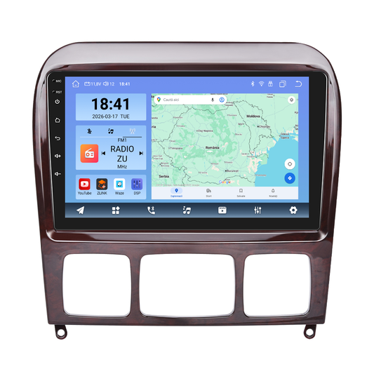 Navigatie dedicata Mercedes-Benz S-Class (1999-2007)  Android 14, 8 GB RAM 128 GB ROM, OCTA-CORE 2.0Mhz, Carplay si Android auto, Slot SIM 4G, ventilator de racire activ, ecran 9 inch HD