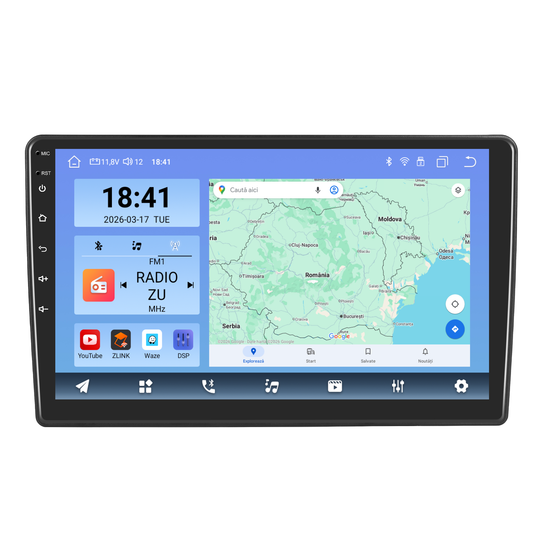 Navigatie dedicata Toyota Auris (2006-2011) cu Android 14, 8 GB RAM 128 GB ROM, OCTA-CORE 2.0Mhz, Carplay si Android auto, Slot SIM 4G, ventilator de racire activ, ecran 10 inch HD
