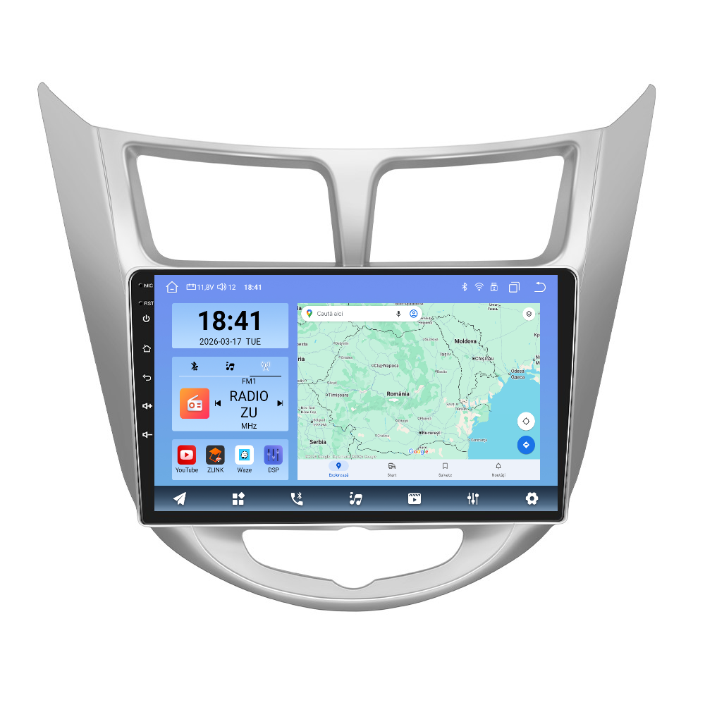 Navigatie dedicata Hyundai Accent | Solaris I Verna (2010-2016) Android 14, 8 GB RAM 128 GB ROM, OCTA-CORE 2.0Mhz, Carplay si Android auto, Slot SIM 4G, ventilator de racire activ, ecran 9 inch HD