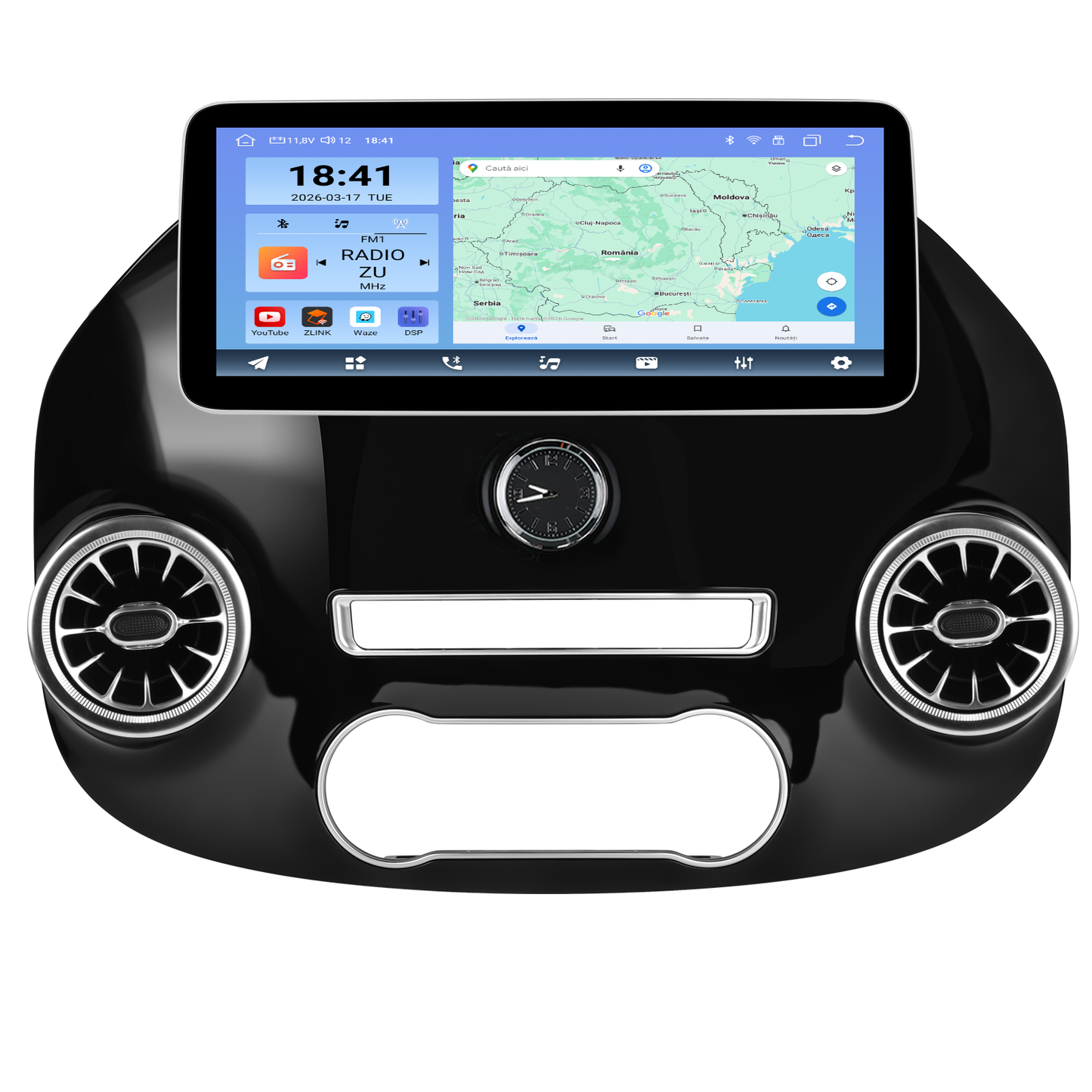 Navigatie dedicata Mercedes-Benz Vito (2016-2021) Android 14, 8 GB RAM 128 GB ROM, OCTA-CORE 2.0Mhz, Carplay si Android auto, Slot SIM 4G, ventilator de racire activ, ecran 12.3 inch HD