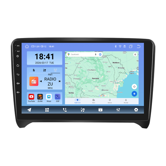 Navigatie dedicata Audi TT (2008-2014) Android 14, 8 GB RAM 128 GB ROM, OCTA-CORE 2.0Mhz, Carplay si Android auto, Slot SIM 4G, ventilator de racire activ, ecran 9 inch HD