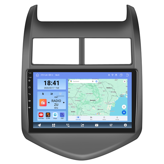 Navigatie dedicata Chevrolet AVEO (2011-2013) Android 14, 8 GB RAM 128 GB ROM, OCTA-CORE 2.0Mhz, Carplay si Android auto, Slot SIM 4G, ventilator de racire activ, ecran 9 inch HD