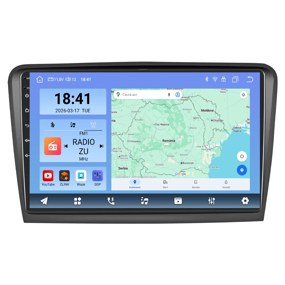 Navigatie dedicata Skoda Superb 2 (2009-2013) Android 14, 8 GB RAM 128 GB ROM, OCTA-CORE 2.0Mhz, Carplay si Android auto, Slot SIM 4G, ventilator de racire activ, ecran 10.1 inch HD