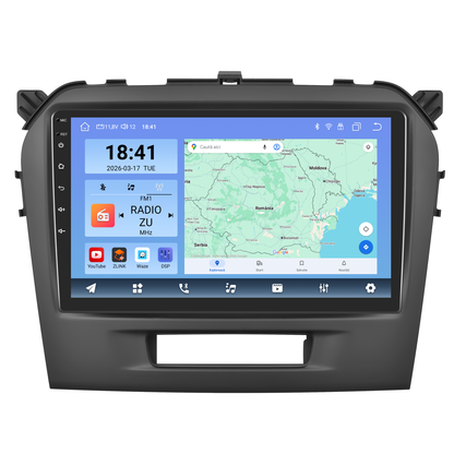 Navigatie dedicata Suzuki Vitara (2014-2018) Android 14, 8 GB RAM 128 GB ROM, OCTA-CORE 2.0Mhz, Carplay si Android auto, Slot SIM 4G, ventilator de racire activ, ecran 9 inch HD