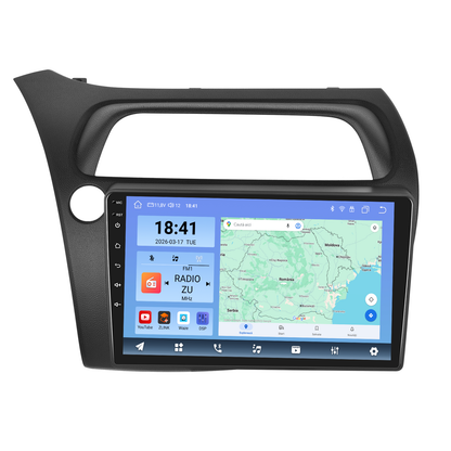 Navigatie dedicata Honda Civic (2006-2011) Android 14, 8 GB RAM 128 GB ROM, OCTA-CORE 2.0Mhz, Carplay si Android auto, Slot SIM 4G, ventilator de racire activ, ecran 9 inch HD