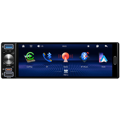 Player Auto 1DIN Universal 6.5 Inch INCELL, Wireless CarPlay, Android Auto Wireless, Bluetooth, MP5, Handsfree, Radio FM/RDS, USB, AUX