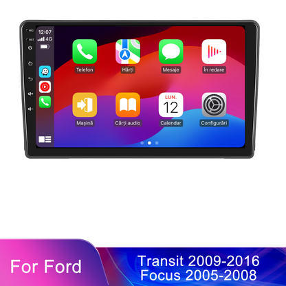 Navigatie dedicata Ford Transit (2009-2016)/ Ford Focus (2005-2008) cu Android 14, 8 GB RAM 128 GB ROM, OCTA-CORE 2.0Mhz, Carplay si Android auto, Slot SIM 4G, ventilator de racire activ, ecran 9 inch HD